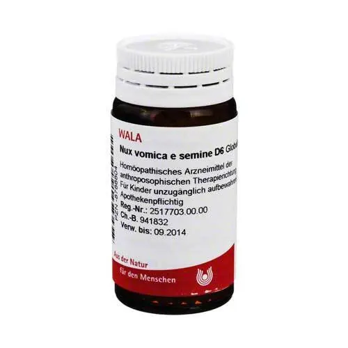 Nux vomica E semine D 6 Globuli, 20 g