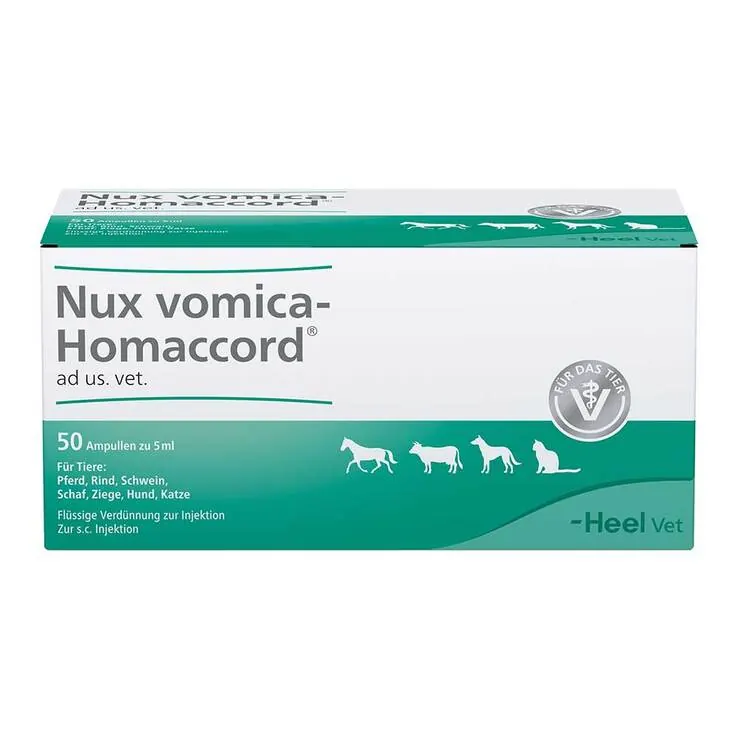 Nux vomica Homaccord Ampullen vet. (für Tiere), 50 St
