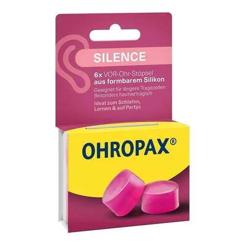 OHROPAX Silence Silikon Vor-Ohr Stöpsel, 6 St