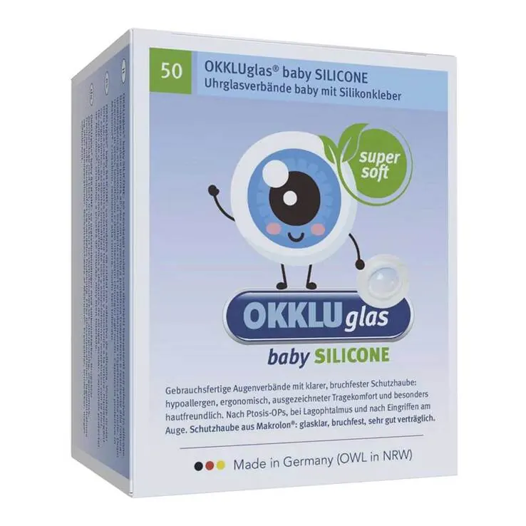 Okkluglas baby Silicone Uhrglasv.Silikonkleber, 50 St