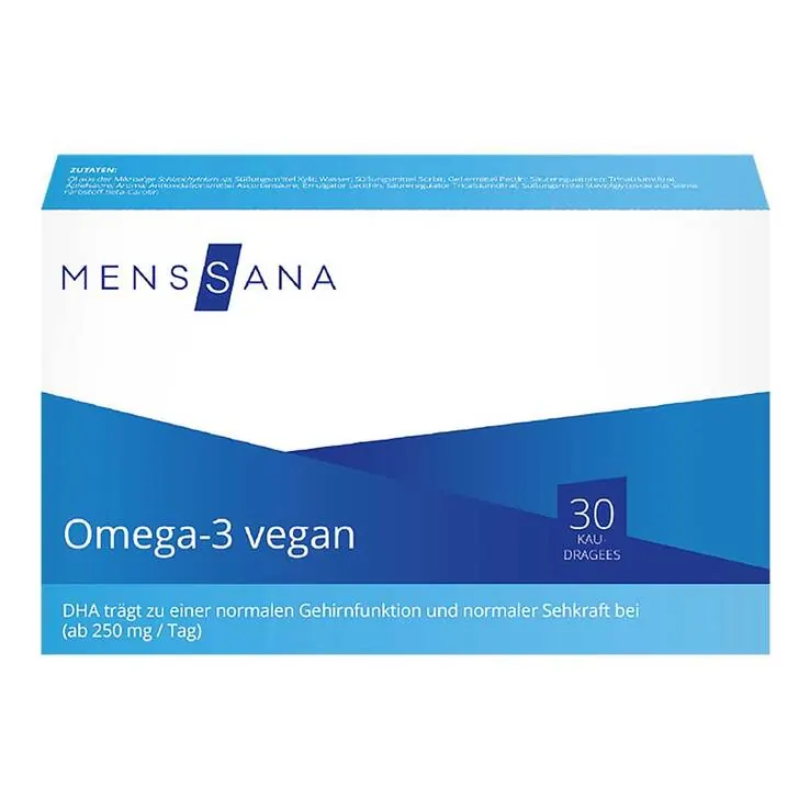 Omega-3 Vegan Kaudragees Menssana, 30 St