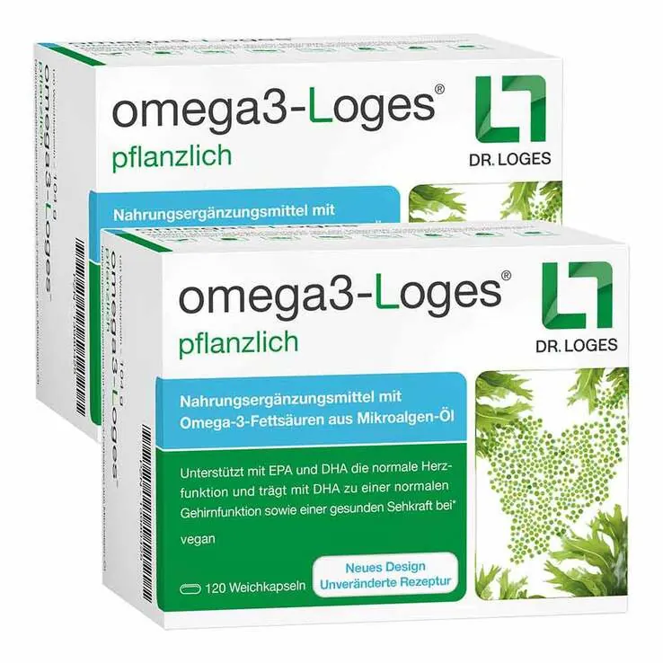 OMEGA3-Loges pflanzlich Kapseln, 2x120 St
