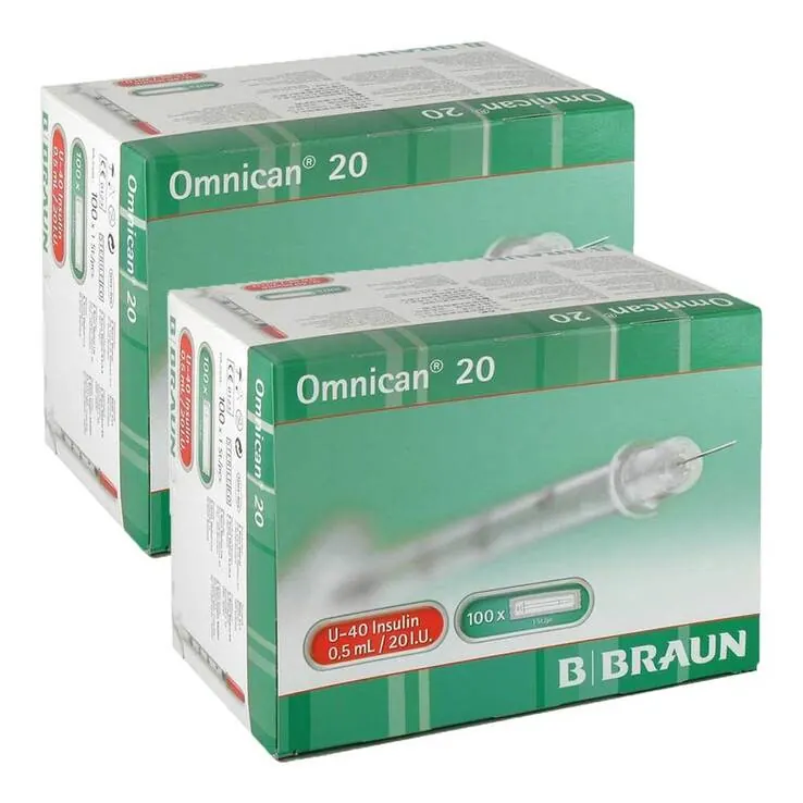 Omnican 20 0,5 ml Insulinspritzen U-40, 2x100 St