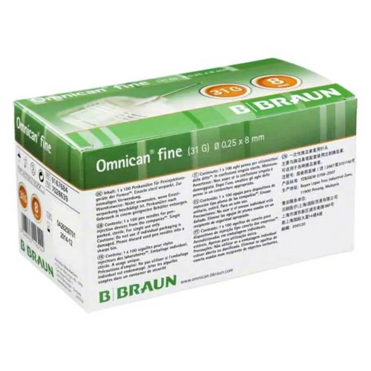 Omnican fine Pen Kanüle 31G 0,25x8mm, 100 St