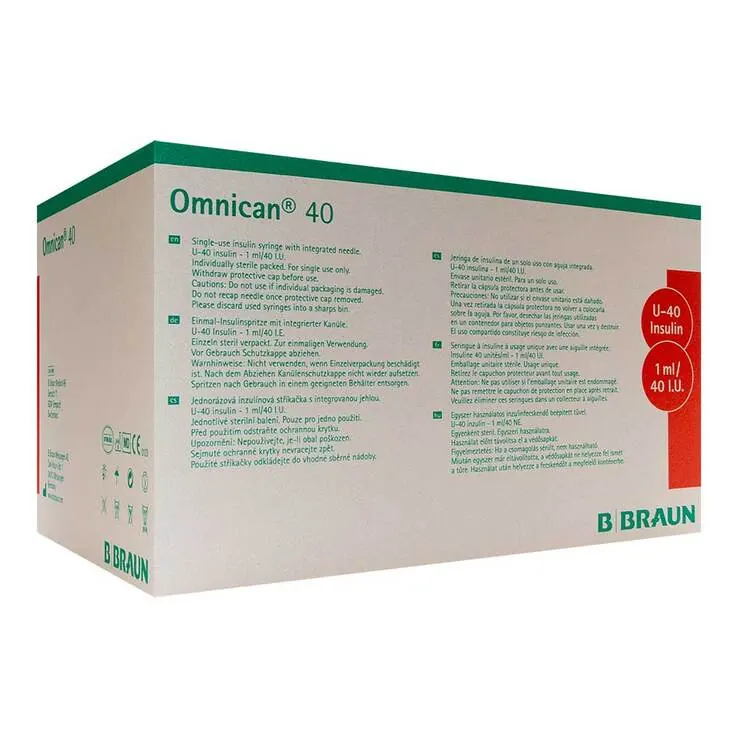 Omnican Insulinspritzen 1 ml U40 m. Kan. 0,30x8 mm, 100 St