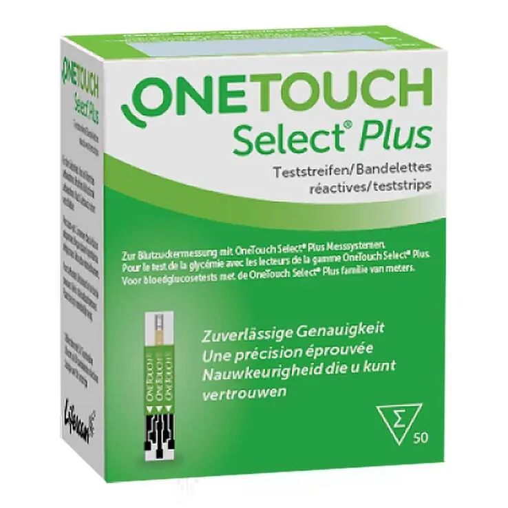ONE TOUCH Select Plus Blutzucker Teststreifen, 50 St