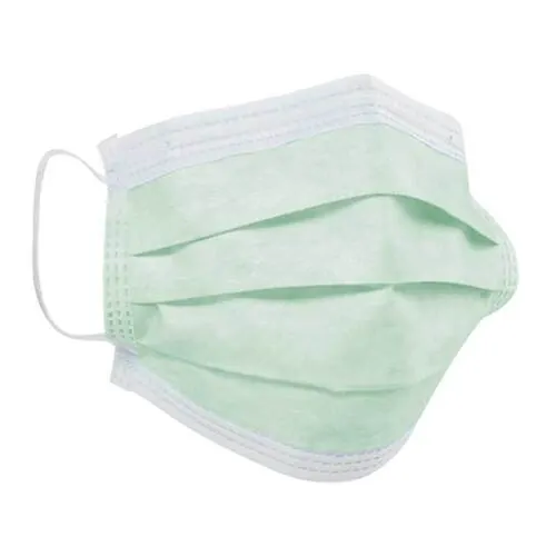 OP-Maske Mundschutz 3lagig mit Gummi grün, 50 St