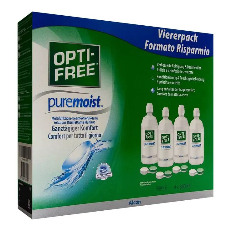 Opti-Free Puremoist Multifunktions-Desinfektion Lösung , 4X300 ml