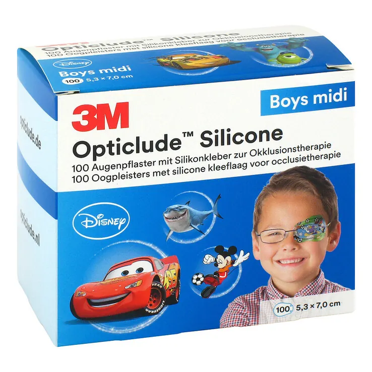 Opticlude 3M Silicone Disney Boys midi 5,3x7 cm, 100 St