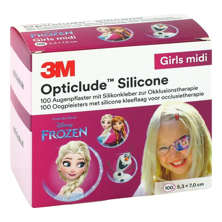 Opticlude 3M Silicone Disney Girls midi 5,3x7 cm, 100 St