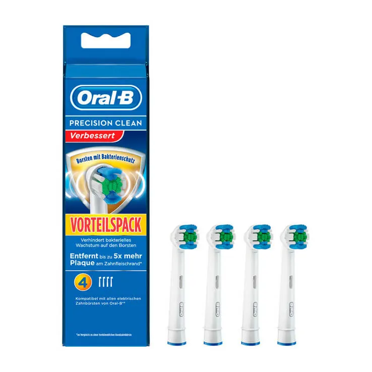 Oral-B Aufsteckbürsten Prec.Clean Bakterienschutz, 4 St