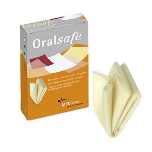 Oral Safe Latexschutztuch Erdbeere, 8 St