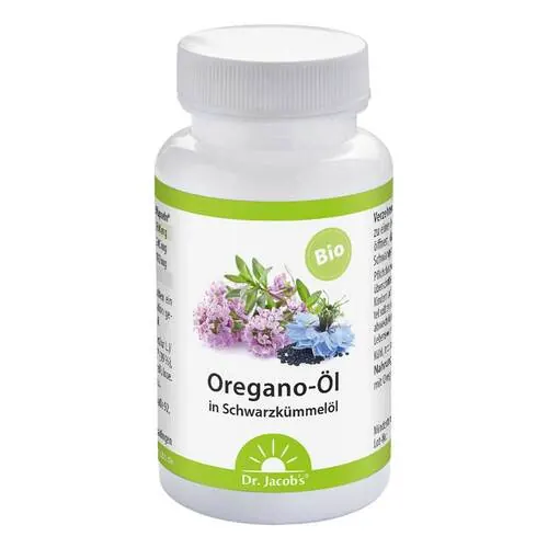 Oregano-Öl Schwarzkümmelöl Bio Kapseln Dr.Jacob's, 60 St