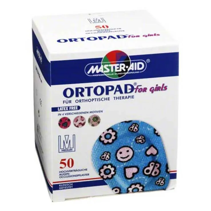 Ortopad for girls medium Augenokklusionspflaster, 50 St