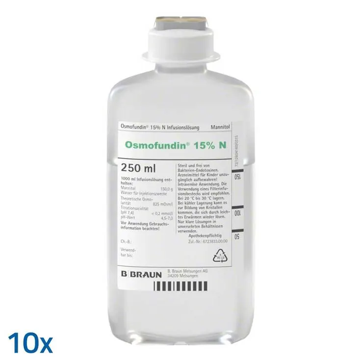 Osmofundin 15% N Ecoflac Pl. Infusionslösung, 10X250 ml