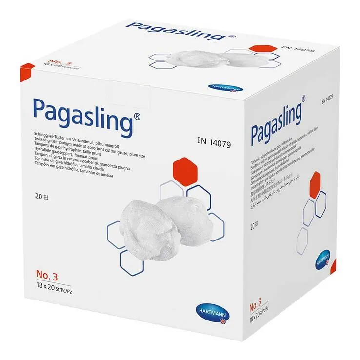 Pagasling Mulltupfer steril Größe 3 pflaumengroß, 18X20 St