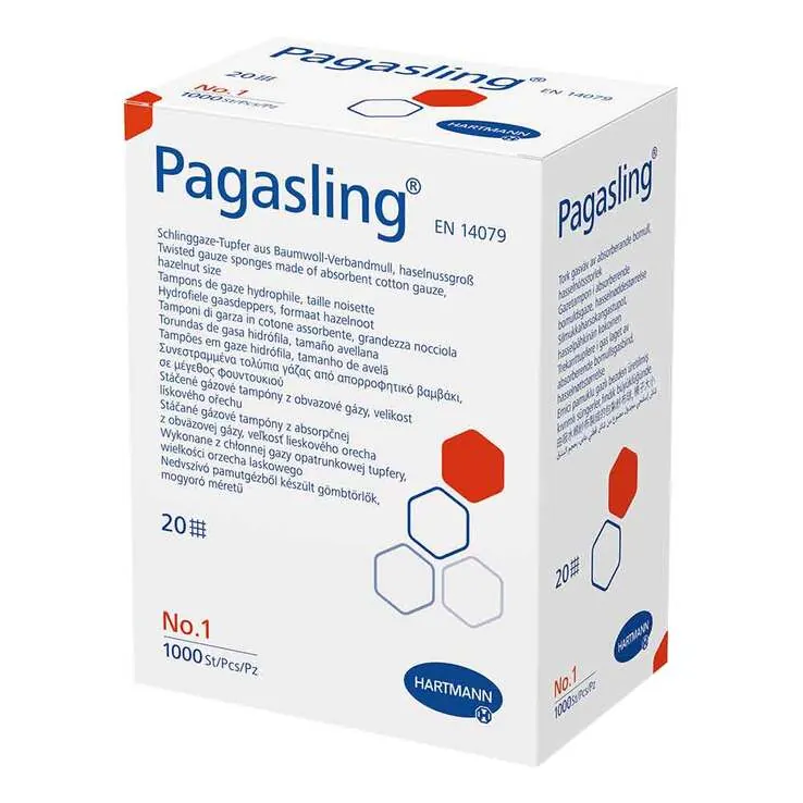 Pagasling Tupfer unsteril Größe 1 haselnussgroß, 1000 St