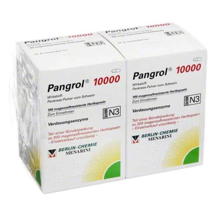 Pangrol 10000 Hartkapseln mit magensaftresistent überzogene Pell., 200 St