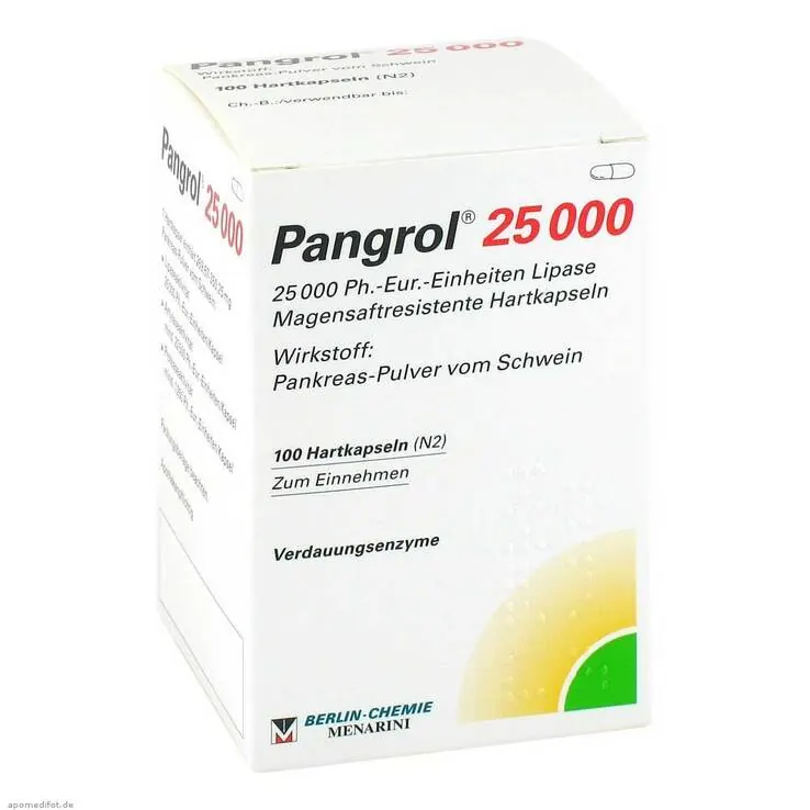 Pangrol 25000 Hartkapseln mit magensaftresistent überzogene Pell., 100 St