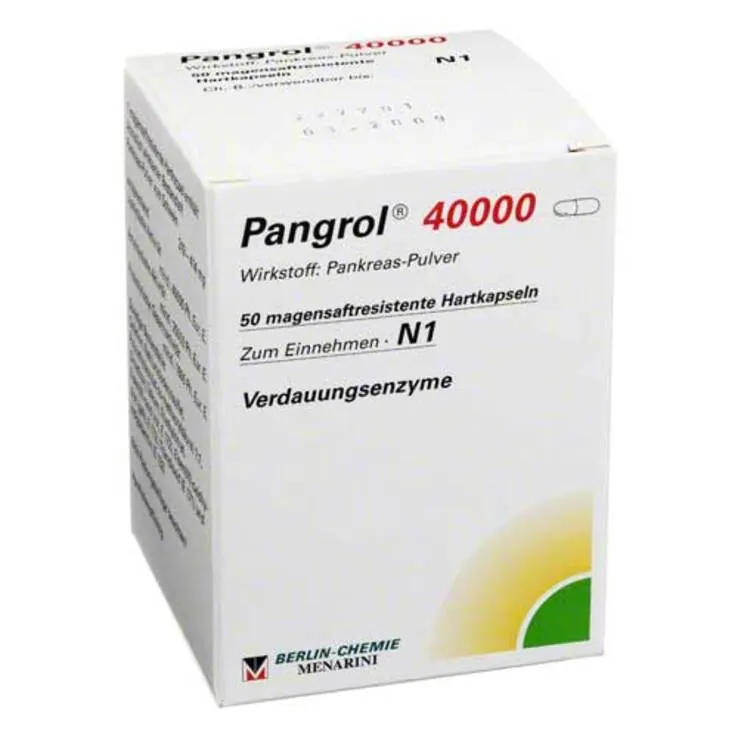 Pangrol 40000 magensaftresistente Kapseln, 50 St