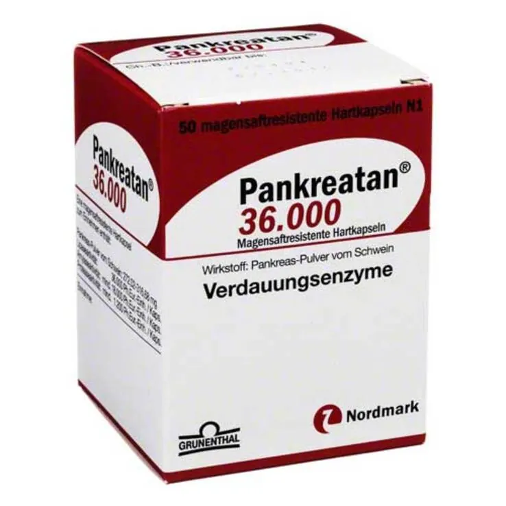 Pankreatan 36.000 magensaftresistente Kapseln, 50 St
