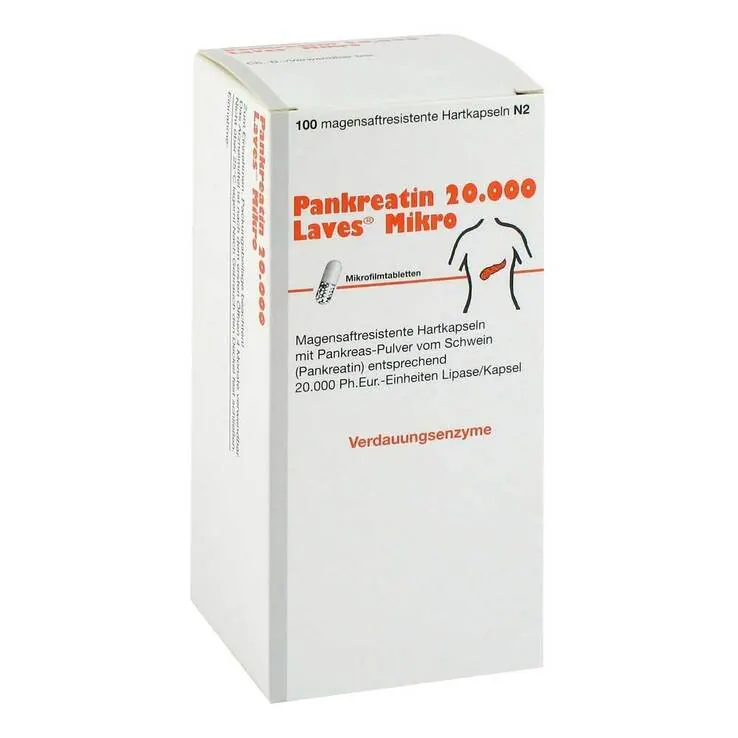 Pankreatin 20000 Laves Mikro magensaftresistent Kapseln, 100 St