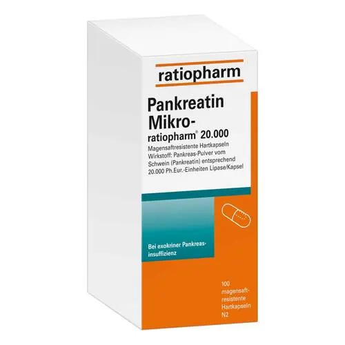 Pankreatin Mikro-ratio.20.000 magensaftresistent Hartkapseln , 100 St