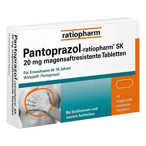 Pantoprazol-ratiopharm SK 20 mg magensaftresistent Tabletten , 14 St