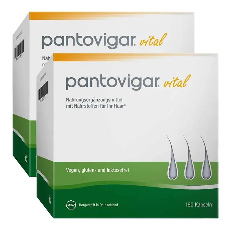 Pantovigar vital Kapseln mit Nährstoffen für Haare, 2x180 St