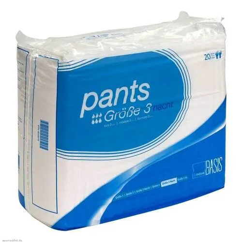 Param Pants Basis Nacht Größe 3, 20 St