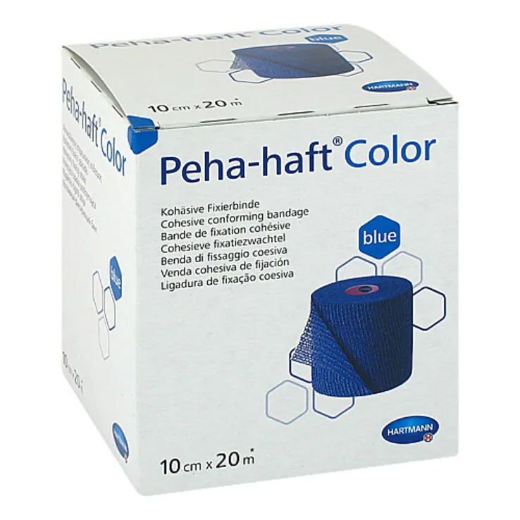 Peha Haft Color Fixierbinde 10cmx20m blau, 1 St