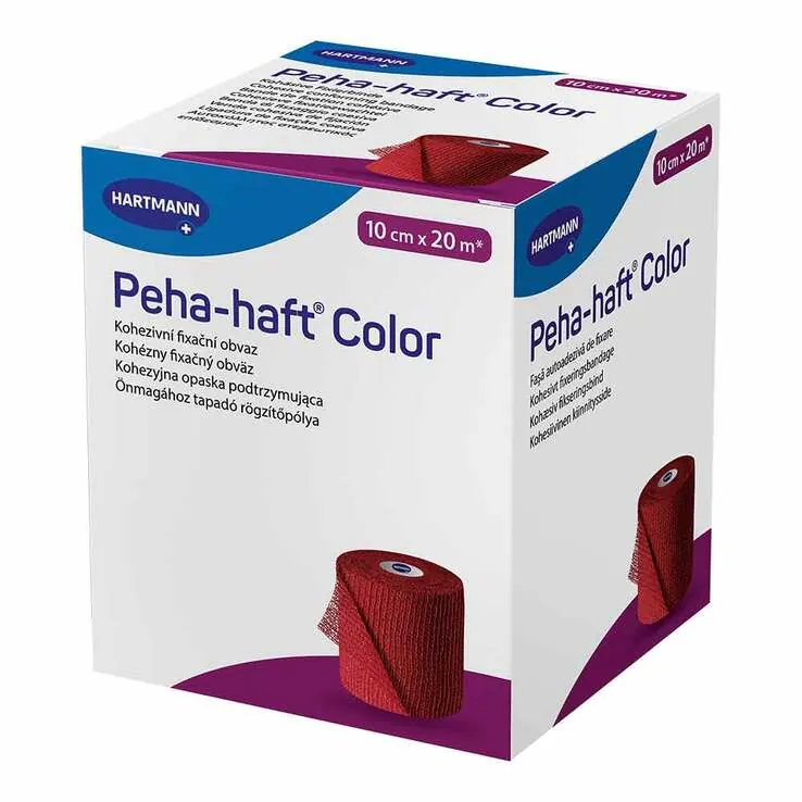 Peha Haft Color Fixierbinde latexf.10 cm x 20 m rot, 1 St