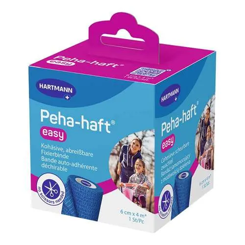 PEHA-HAFT easy Fixierbinde 6 cmx4 m blau, 1 St