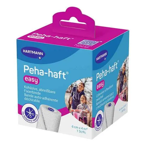 PEHA-HAFT easy Fixierbinde 6 cmx4 m weiß, 1 St