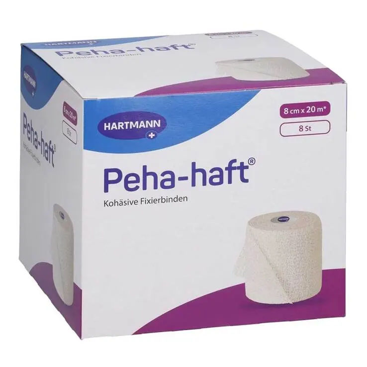 Peha-Haft Fixierbinde latexfrei 8 cmx20 m, 8 St