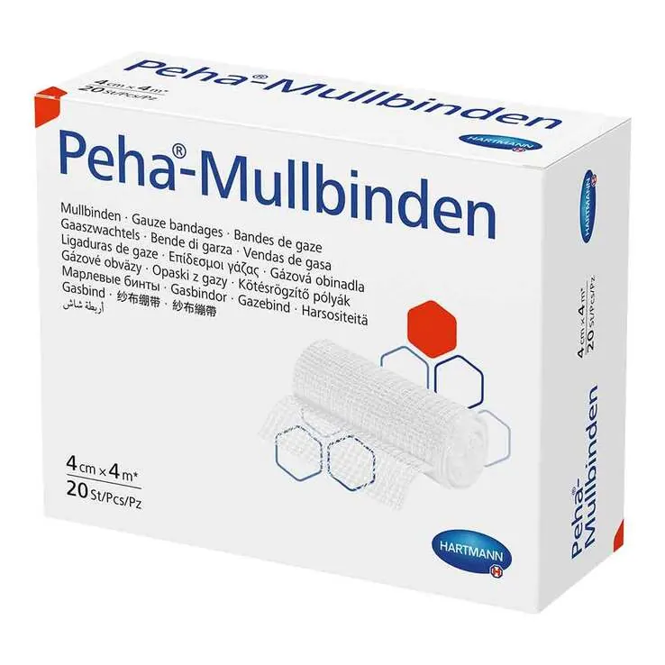 Peha-Mullbinde 4 cm x 4 m, 20 St