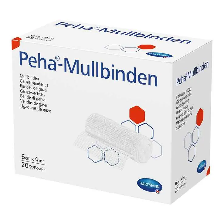 Peha-Mullbinde 6 cm x 4 m, 20 St