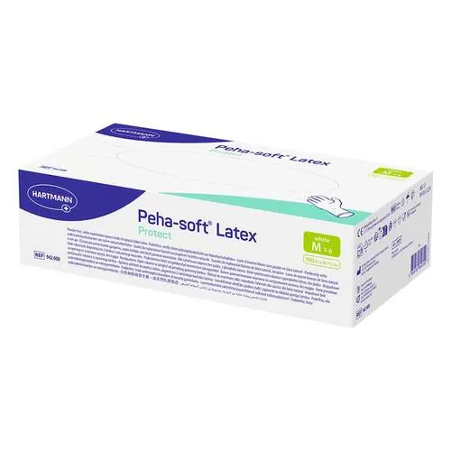 Peha-Soft Latex protect Untersuchungshandschuhe unsteril pf M, 100 St