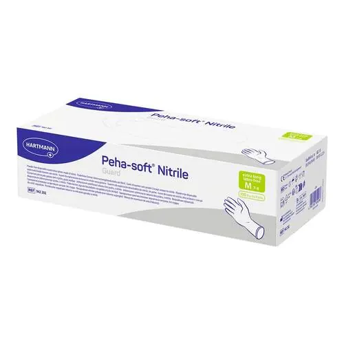 Peha-Soft nitrile guard Untersuchungshandschuhe unsteril pf M, 100 St
