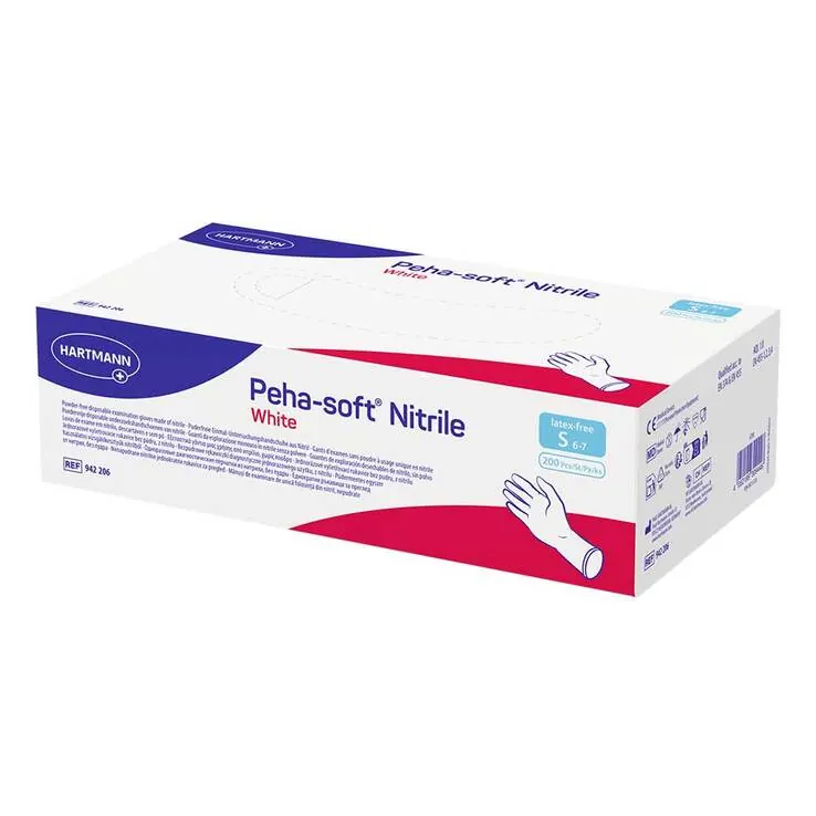 Peha Soft nitrile white Untersuchungshandschuhe puderfrei unsteril S, 200 St
