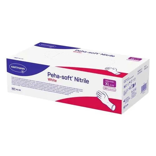 Peha-Soft nitrile white Untersuchungshandschuhe unsteril pf XL, 180 St
