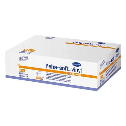 Peha-Soft Vinyl Untersuchungshandschuhe unste.puderfrei M, 100 St