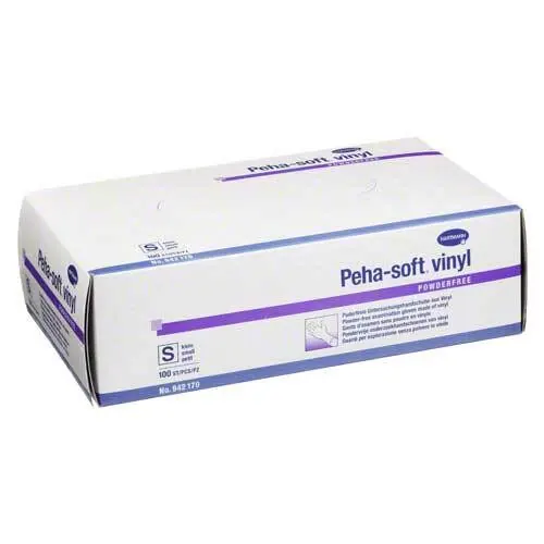 Peha-Soft Vinyl Untersuchungshandschuhe unste.puderfrei S, 100 St