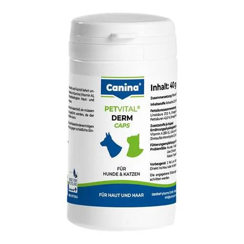 Petvital Derm Caps Kapseln vet. (für Tiere), 40 g