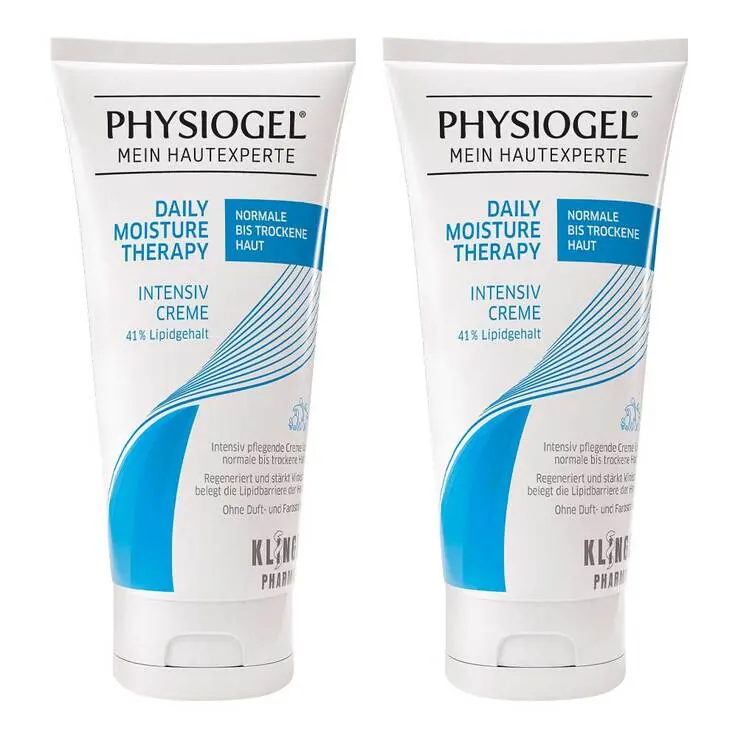 Physiogel Daily Moisture Therapy Intensiv Creme für normale bis trockene Haut, 2x150 ml