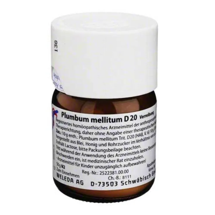 Plumbum Mellitum D 20 Trituration, 50 g