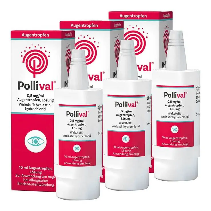 Pollival Augentropfen mit Azelastin, 3x10 ml