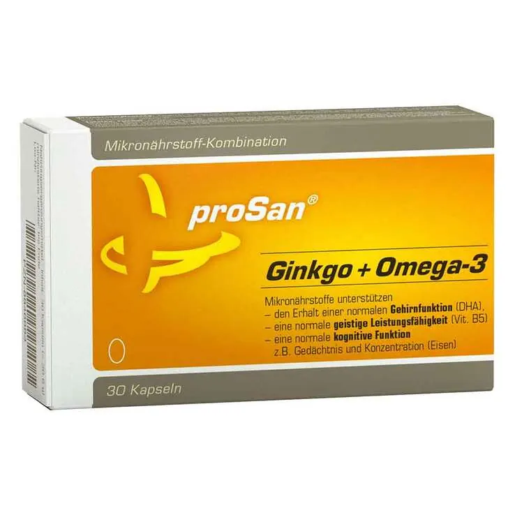 Prosan Ginkgo + Omega-3 Kapseln, 30 St