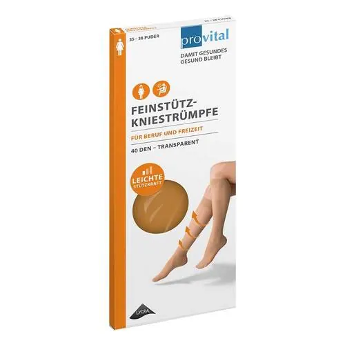 Provital 40den Stützkniestrümpfe Größe 39-42 puder, 2 St