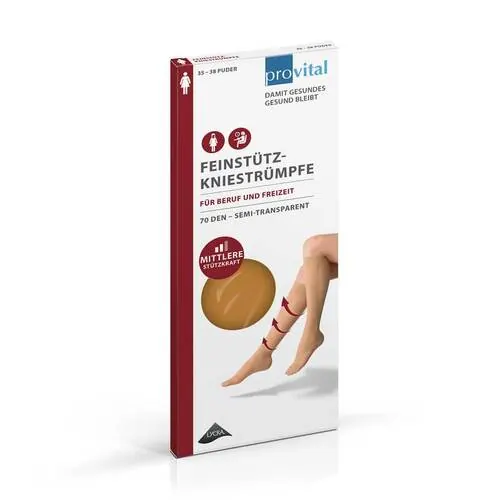 Provital 70den Stützkniestrümpfe Größe 35-38 puder, 2 St